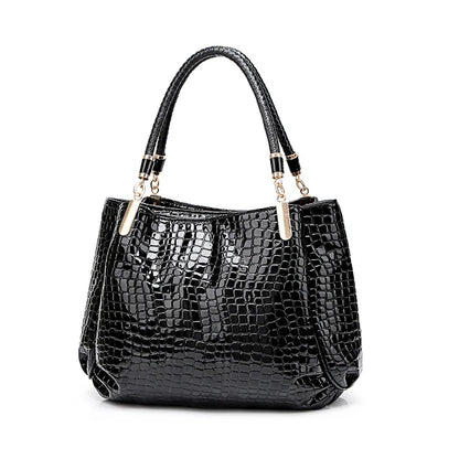 Luxury Crocodile Handbag Women Retro Three-pocket Large Shoulder Bag Female High Quality Causal Totes for Shopping Big Bag Sac