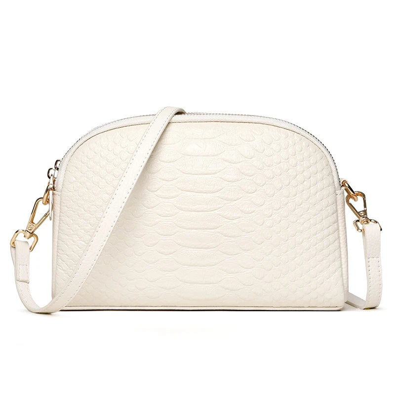 Luxury Crocodile Pattern Genuine Leather Shoulder Crossbody Bag For Women High Quality Cowhide Ladies Messenger Tote Sac Handbag