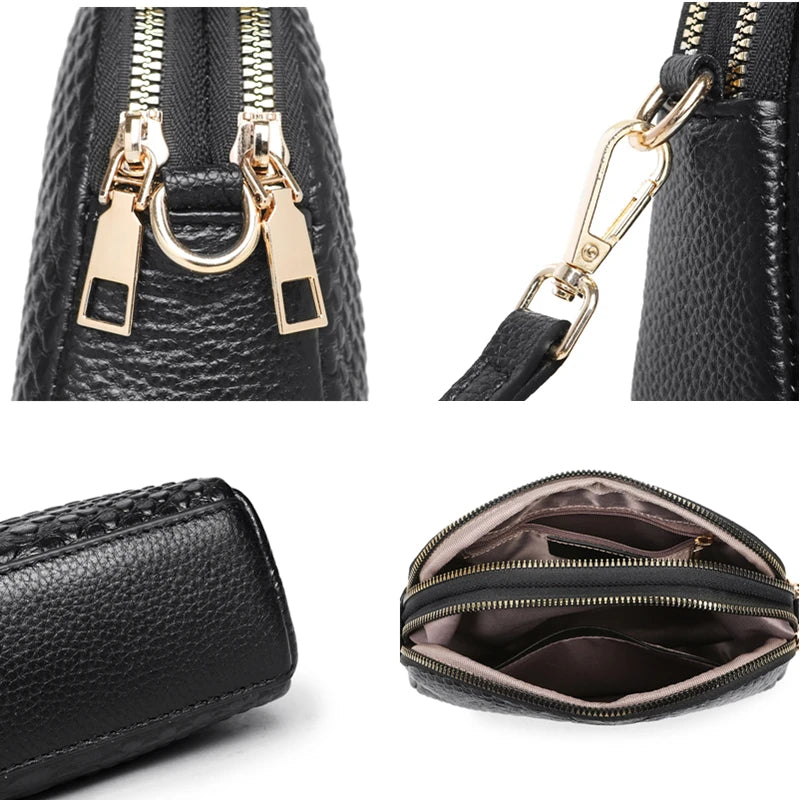 Luxury Crocodile Pattern Genuine Leather Shoulder Crossbody Bag For Women High Quality Cowhide Ladies Messenger Tote Sac Handbag