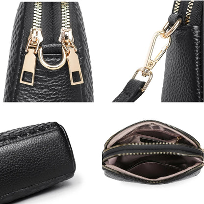 Luxury Crocodile Pattern Genuine Leather Shoulder Crossbody Bag For Women High Quality Cowhide Ladies Messenger Tote Sac Handbag