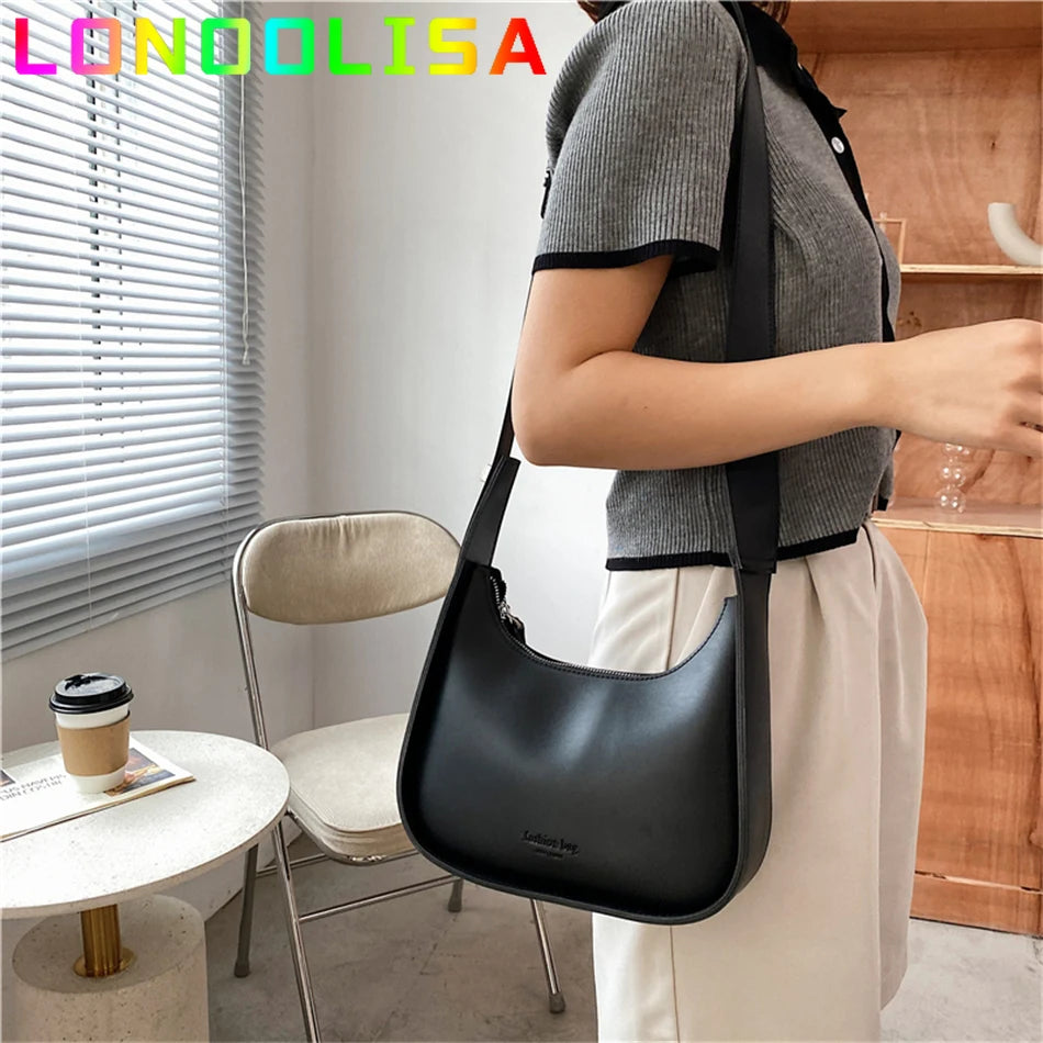 Luxury Crossbody Bags for Women 2022 Soft Leather Lemon Color Shoulder Bag Women Casual Satchels Wide Straps Fashion Bag Handbag