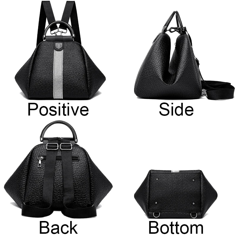 Luxury Designer Brand Women's Backpacks Multi Functional And High Quality PU Backpack Girl's Travel SchoolBag Sac A Dos Knapsack