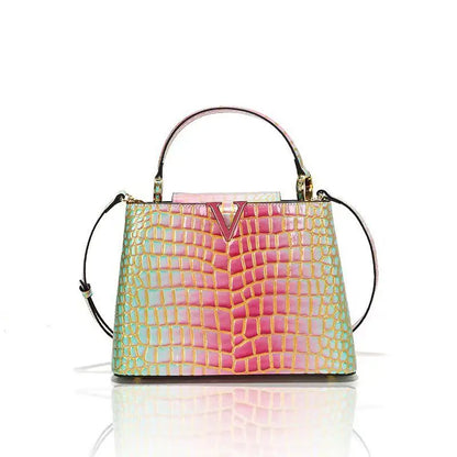 Luxury Designer Brand bolsa feminina 2024 New High-quality сумка Leather Crocodile Print Shoulder Handbags for Women 가방 Hot Sell