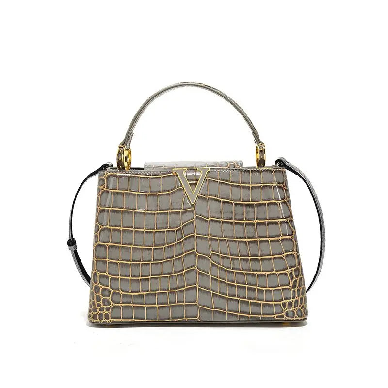 Luxury Designer Brand bolsa feminina 2024 New High-quality сумка Leather Crocodile Print Shoulder Handbags for Women 가방 Hot Sell