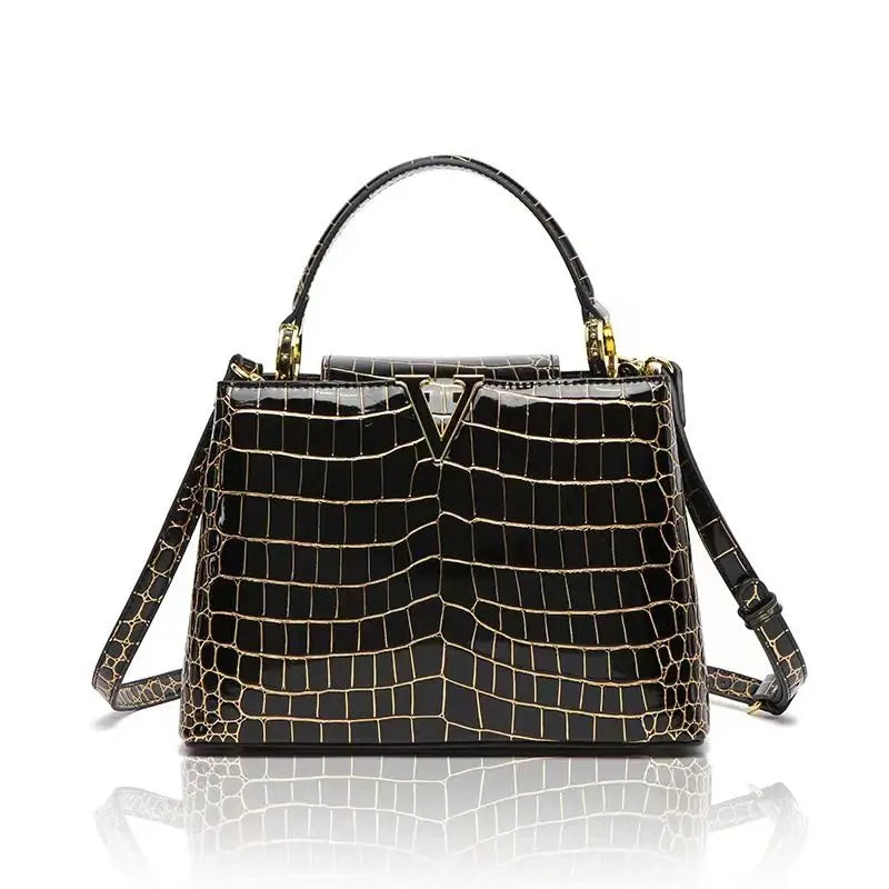 Luxury Designer Brand bolsa feminina 2024 New High-quality сумка Leather Crocodile Print Shoulder Handbags for Women 가방 Hot Sell