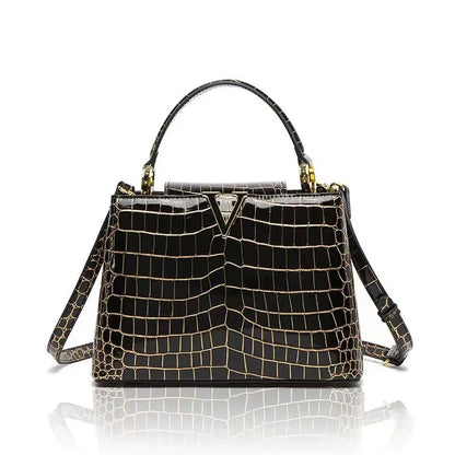 Luxury Designer Brand bolsa feminina 2024 New High-quality сумка Leather Crocodile Print Shoulder Handbags for Women 가방 Hot Sell