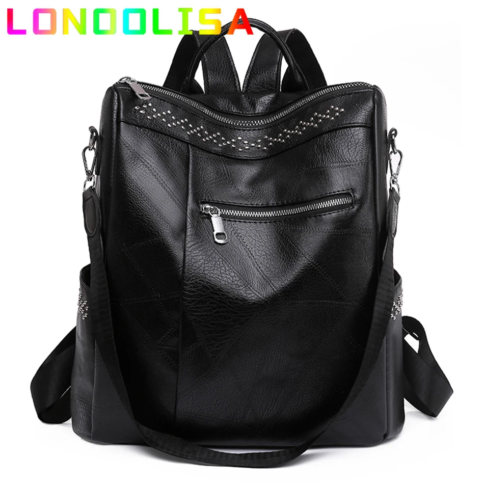 Luxury Designer Female Backpack Pu Leather Leisure Shoulder Bags for Teenage Girls Ladies Travel Bagpack High Quality BackPack