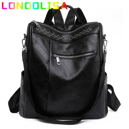 Luxury Designer Female Backpack Pu Leather Leisure Shoulder Bags for Teenage Girls Ladies Travel Bagpack High Quality BackPack
