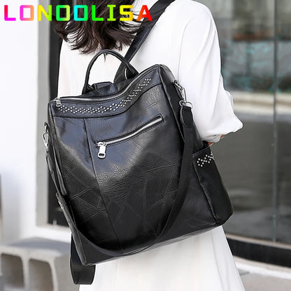 Luxury Designer Female Backpack Pu Leather Leisure Shoulder Bags for Teenage Girls Ladies Travel Bagpack High Quality BackPack