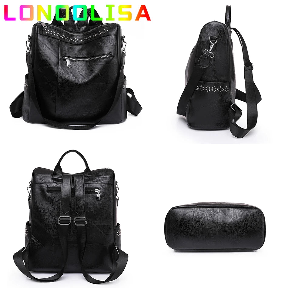 Luxury Designer Female Backpack Pu Leather Leisure Shoulder Bags for Teenage Girls Ladies Travel Bagpack High Quality BackPack