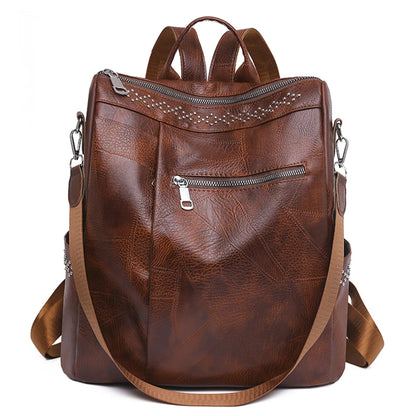 Luxury Designer Female Backpack Pu Leather Leisure Shoulder Bags for Teenage Girls Ladies Travel Bagpack High Quality BackPack