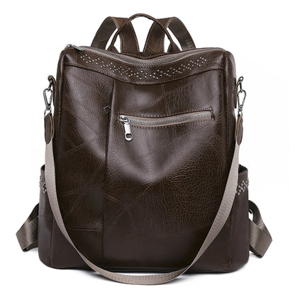 Luxury Designer Female Backpack Pu Leather Leisure Shoulder Bags for Teenage Girls Ladies Travel Bagpack High Quality BackPack