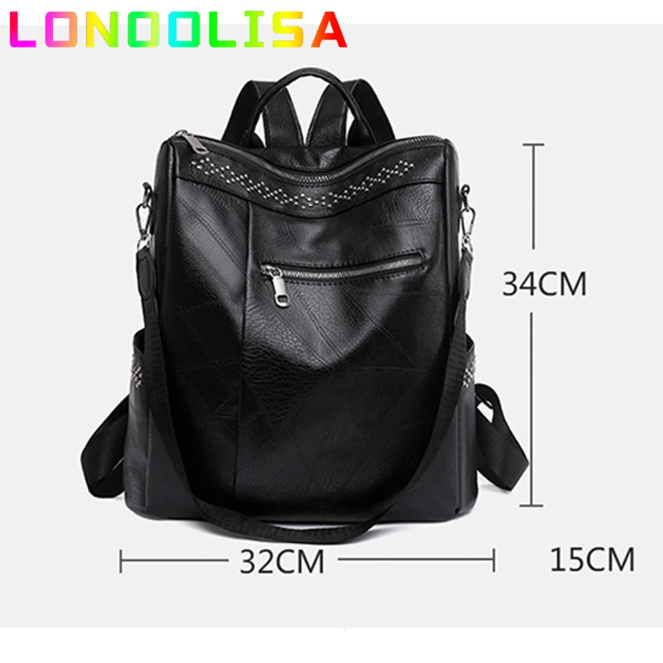 Luxury Designer Female Backpack Pu Leather Leisure Shoulder Bags for Teenage Girls Ladies Travel Bagpack High Quality BackPack