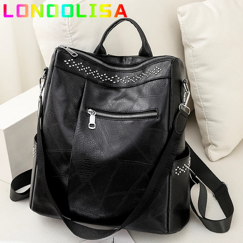 Luxury Designer Female Backpack Pu Leather Leisure Shoulder Bags for Teenage Girls Ladies Travel Bagpack High Quality BackPack