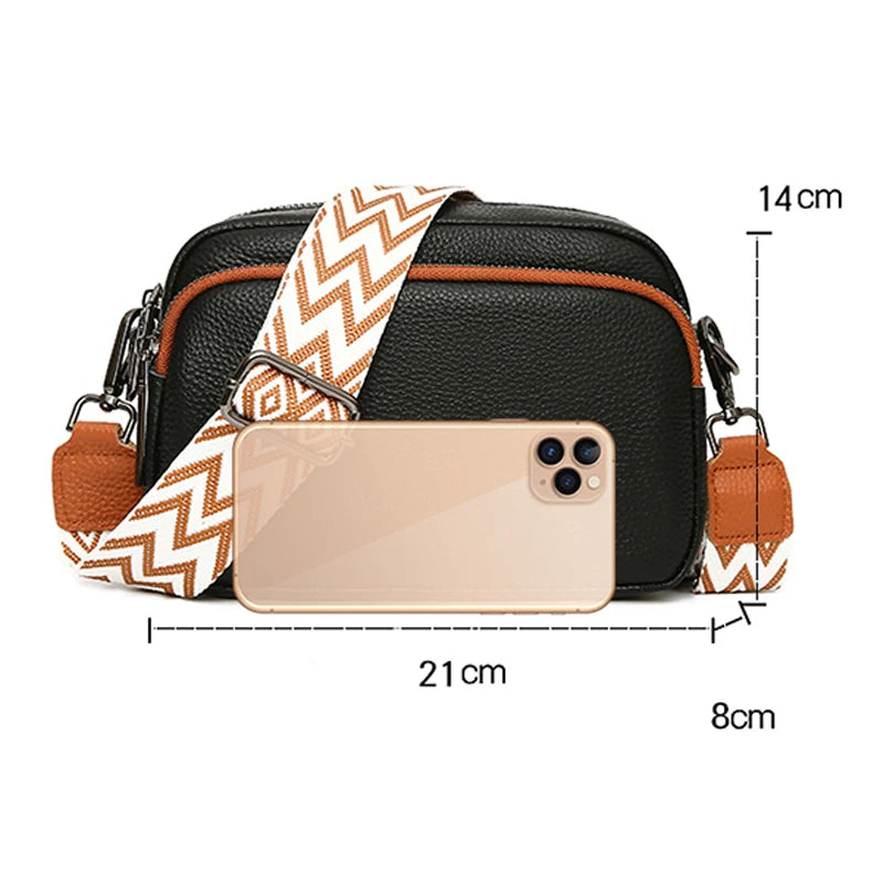 Luxury Designer Genuine Leather Handbags Purses Women Shoulder Bags High Quality Leather Crossbody Messenger Bags for Female Sac