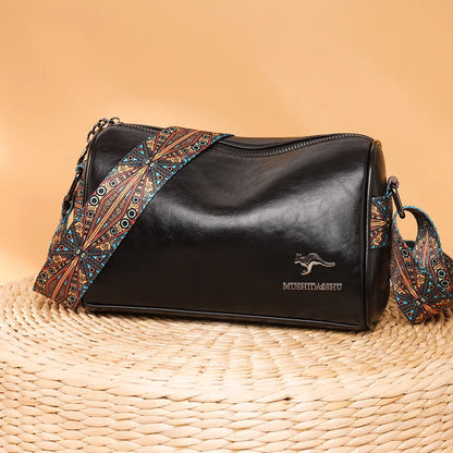 Luxury Designer Handbags High Quality 2023 Leather Shoulder Bags For Women Solid Color Wide Strap Crossbody Bags bolsa feminina