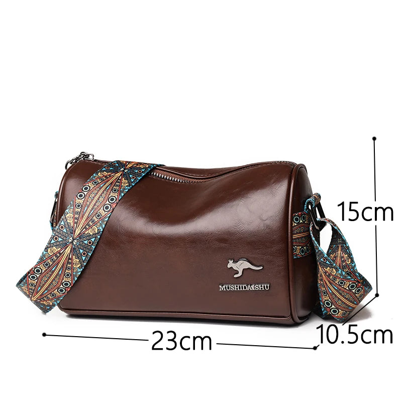 Luxury Designer Handbags High Quality 2023 Leather Shoulder Bags For Women Solid Color Wide Strap Crossbody Bags bolsa feminina