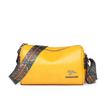 Luxury Designer Handbags High Quality 2023 Leather Shoulder Bags For Women Solid Color Wide Strap Crossbody Bags bolsa feminina