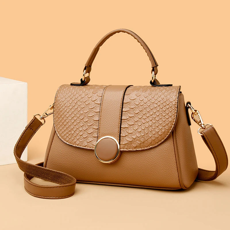 Luxury Designer Handbags Purses New High Quality Solid Color Leisure Shoulder Bags Pu Leather Crossbody Messenger Bags for Women