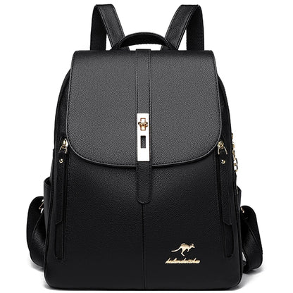 Luxury Designer Ladies Bookbag Fashion Women Backpack High Quality PU Leather Backpacks Large Capacity Travel SchoolBag Mochilas
