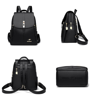 Luxury Designer Ladies Bookbag Fashion Women Backpack High Quality PU Leather Backpacks Large Capacity Travel SchoolBag Mochilas