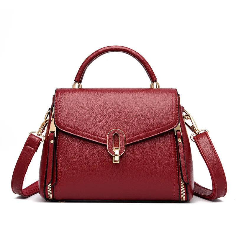 Luxury Designer Multi Layered Women's Handbag 2024 Trendy High Quality Soft Leather Messenger Bag Women's Shoulder Crossbody Bag