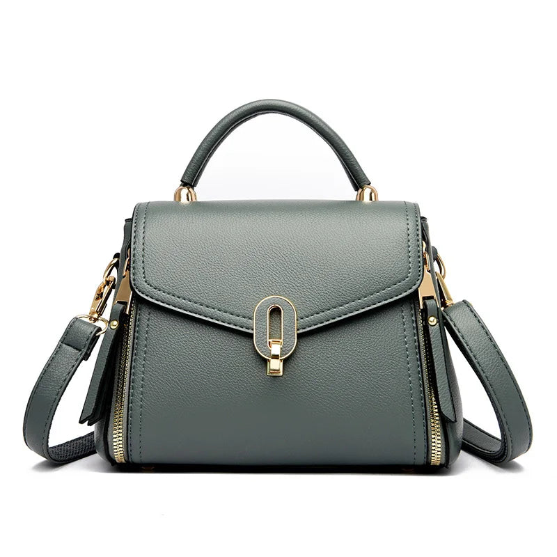 Luxury Designer Multi Layered Women's Handbag 2024 Trendy High Quality Soft Leather Messenger Bag Women's Shoulder Crossbody Bag