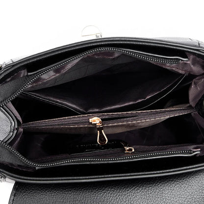 Luxury Designer Multi Layered Women's Handbag 2024 Trendy High Quality Soft Leather Messenger Bag Women's Shoulder Crossbody Bag