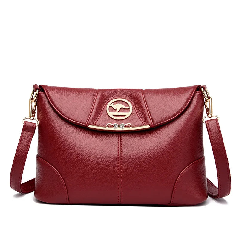 Luxury Designer PU Leather Handbags Purses Fashion Ladies Shoulder Messenger Crossbody Bag Casual Tote Bag Women 2024 Simple Sac
