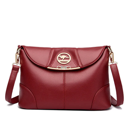 Luxury Designer PU Leather Handbags Purses Fashion Ladies Shoulder Messenger Crossbody Bag Casual Tote Bag Women 2024 Simple Sac