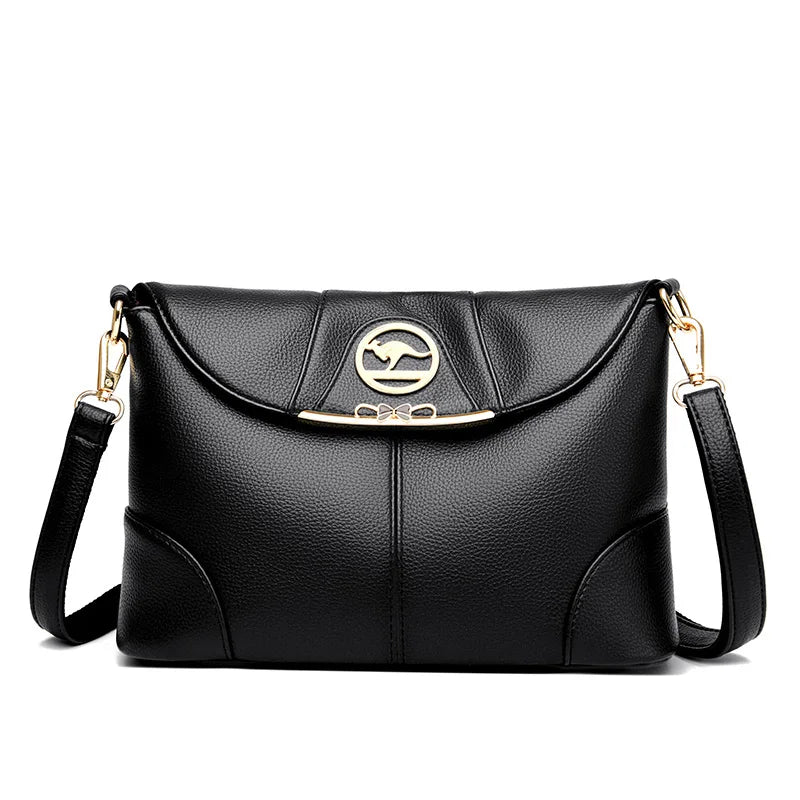 Luxury Designer PU Leather Handbags Purses Fashion Ladies Shoulder Messenger Crossbody Bag Casual Tote Bag Women 2024 Simple Sac