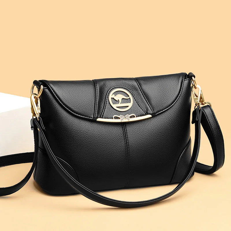 Luxury Designer PU Leather Handbags Purses Fashion Ladies Shoulder Messenger Crossbody Bag Casual Tote Bag Women 2024 Simple Sac