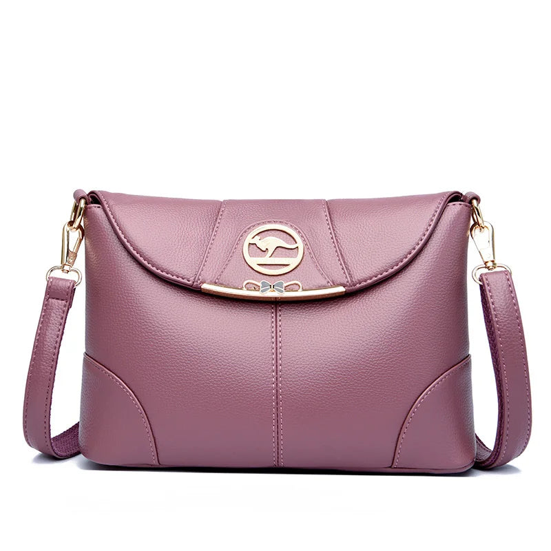 Luxury Designer PU Leather Handbags Purses Fashion Ladies Shoulder Messenger Crossbody Bag Casual Tote Bag Women 2024 Simple Sac