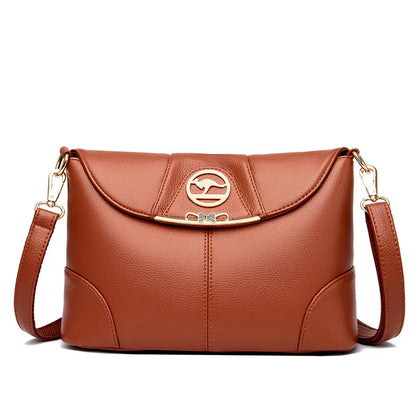 Luxury Designer PU Leather Handbags Purses Fashion Ladies Shoulder Messenger Crossbody Bag Casual Tote Bag Women 2024 Simple Sac
