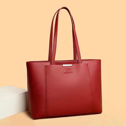 Luxury Designer Solid Color Handbags Soft Leather Shoulder Bag Large Capacity Shopping HandBag Sac High Quality Women Tote Bags