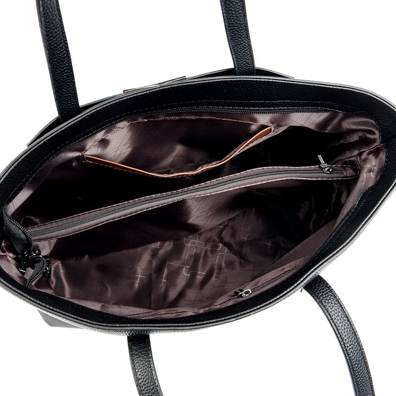 Luxury Designer Solid Color Handbags Soft Leather Shoulder Bag Large Capacity Shopping HandBag Sac High Quality Women Tote Bags