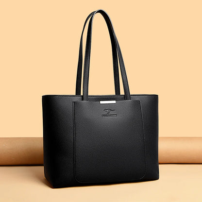 Luxury Designer Solid Color Handbags Soft Leather Shoulder Bag Large Capacity Shopping HandBag Sac High Quality Women Tote Bags