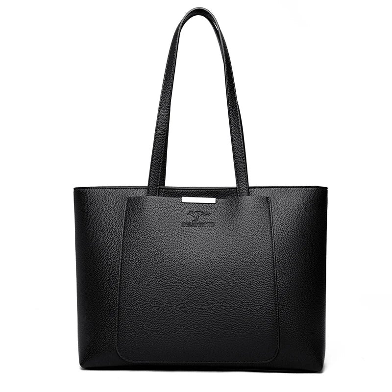 Luxury Designer Solid Color Handbags Soft Leather Shoulder Bag Large Capacity Shopping HandBag Sac High Quality Women Tote Bags