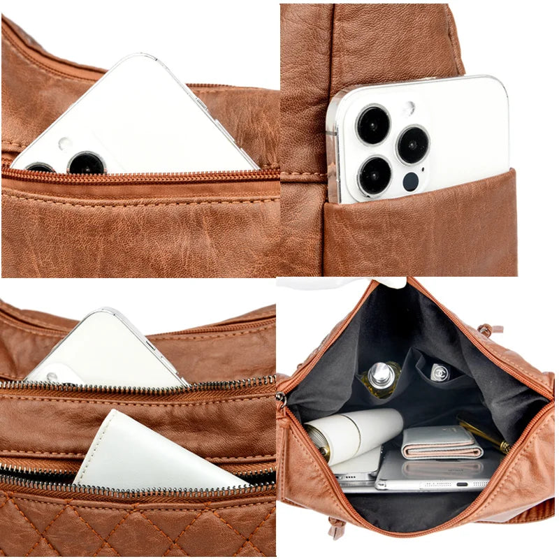 Luxury Designer Women Handbag Purses New Female Large Shoulder Crossbody Bag High Quality Soft Leather Ladies Messenger Tote Sac