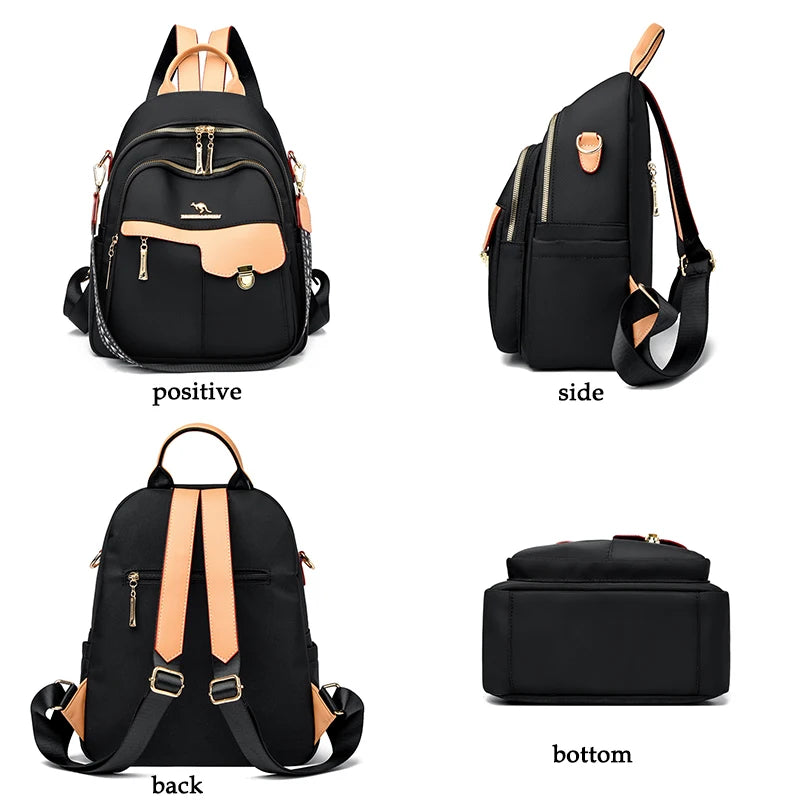 Luxury Designer Women's Backpack with High Aesthetic Value Trendy School Student Bag Large Capacity Waterproof Nylon Travel Bags
