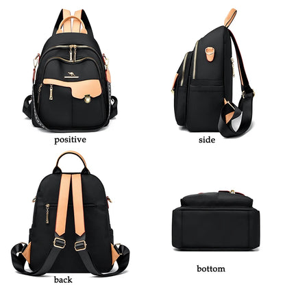 Luxury Designer Women's Backpack with High Aesthetic Value Trendy School Student Bag Large Capacity Waterproof Nylon Travel Bags