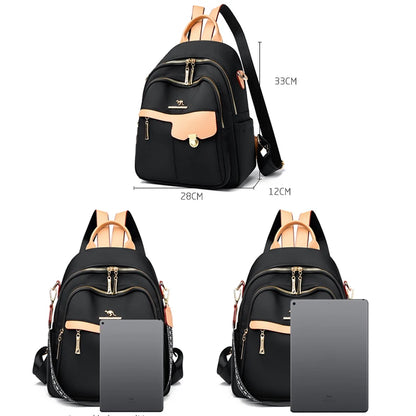 Luxury Designer Women's Backpack with High Aesthetic Value Trendy School Student Bag Large Capacity Waterproof Nylon Travel Bags