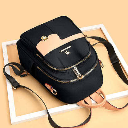 Luxury Designer Women's Backpack with High Aesthetic Value Trendy School Student Bag Large Capacity Waterproof Nylon Travel Bags