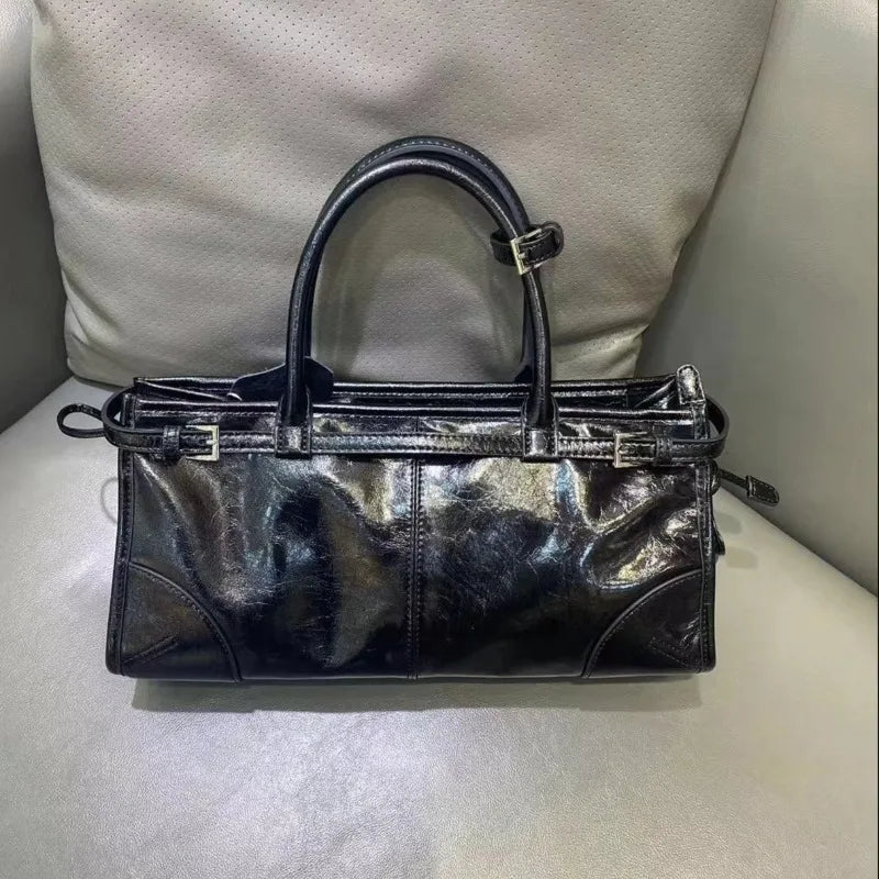 Luxury Fashion Black Handbags Minority 2024 New Underarm Shoulder Bags Large Capacity Commuter All-match Elegant Purses Bolsa