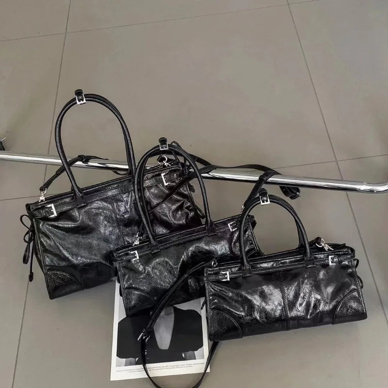 Luxury Fashion Black Handbags Minority 2024 New Underarm Shoulder Bags Large Capacity Commuter All-match Elegant Purses Bolsa