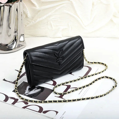 Luxury Genuine Leather Crossbody with Chain Strap Women - Small Shoulder Bag for Mobile Phone and Money