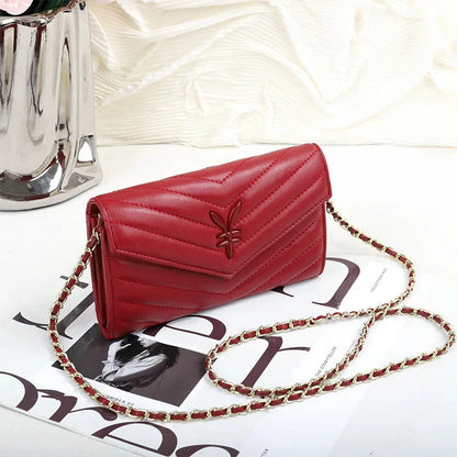 Luxury Genuine Leather Crossbody with Chain Strap Women - Small Shoulder Bag for Mobile Phone and Money