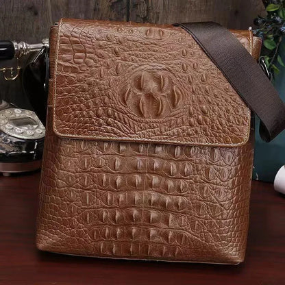 Luxury Genuine Leather For Men Casual Crossbody Cowhide Messenger Bag Male Business Shoulder Strap Handbag