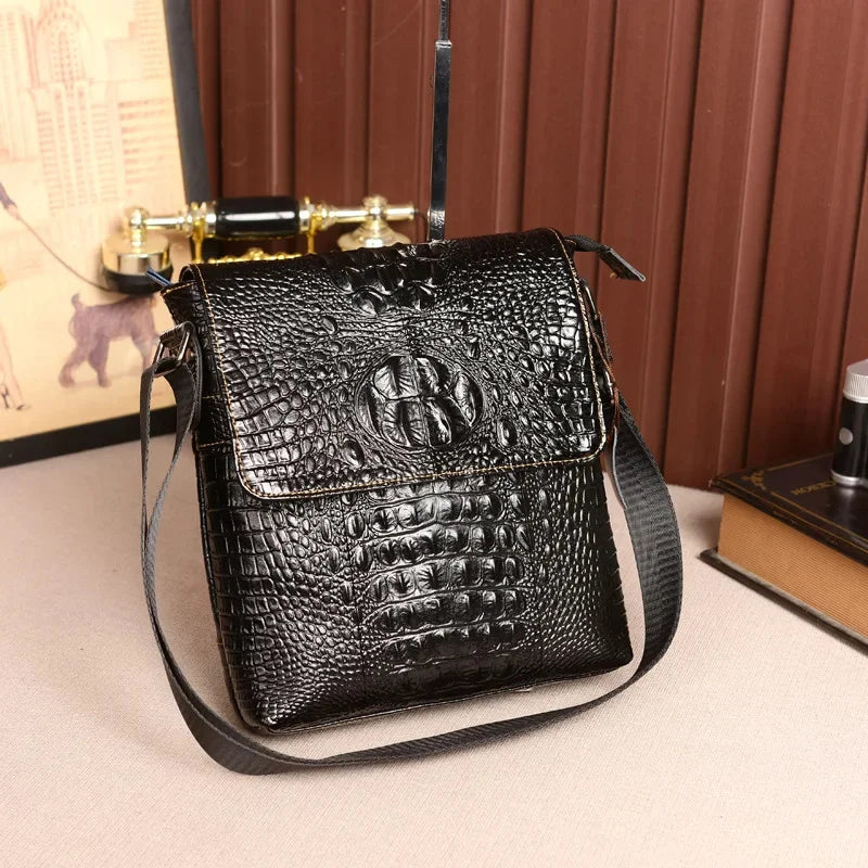 Luxury Genuine Leather For Men Casual Crossbody Cowhide Messenger Bag Male Business Shoulder Strap Handbag
