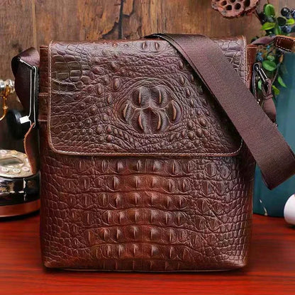 Luxury Genuine Leather For Men Casual Crossbody Cowhide Messenger Bag Male Business Shoulder Strap Handbag